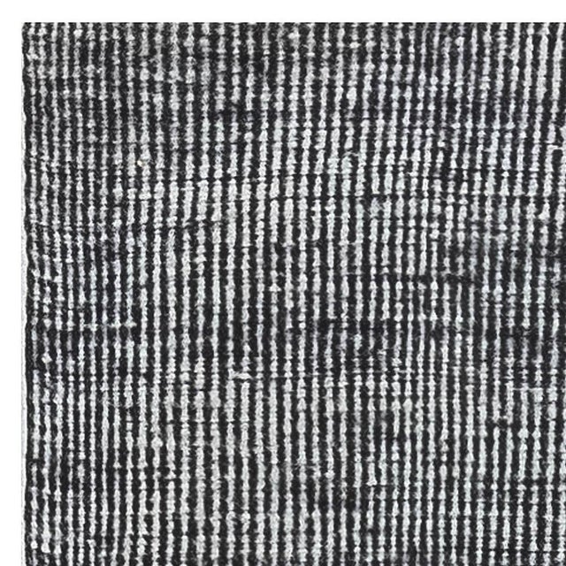 Monochrome Rhythm – Modern Black White Flat Weave Wool Rug by Doris Leslie Blau For Sale - Image 4 of 6