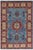 Bohemian Kazak Light Blue/Beige Wool Rug - 3'3''x4'9'' For Sale - Image 9 of 10