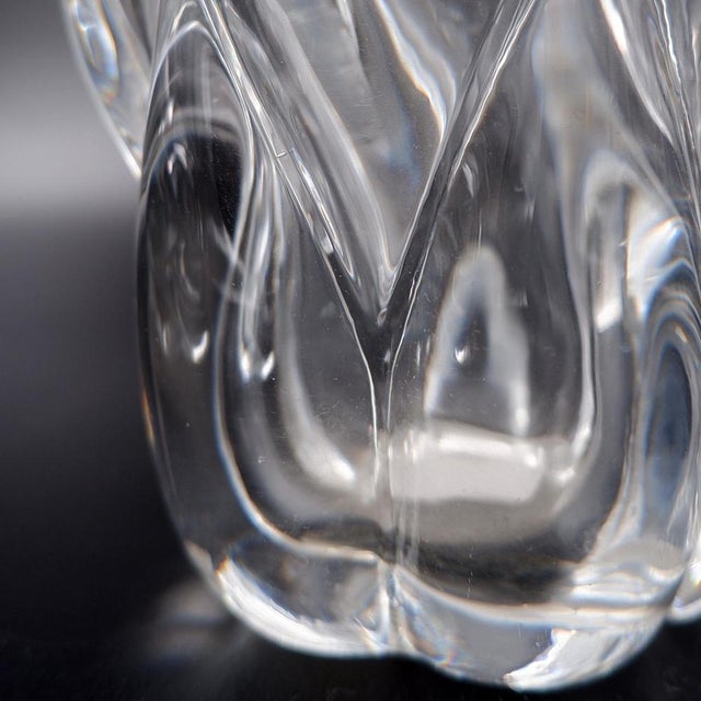 Glass Clear Crystal Vases by Antonio & Guido Bon for Val St Lambert, 1960s, Set of 2 For Sale - Image 7 of 10