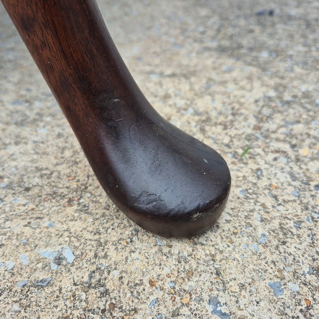 1990s Hickory Chair Chippendale Carved Mahogony Gainsborough Library Arm Chair Claw & Ball Feet For Sale - Image 15 of 17