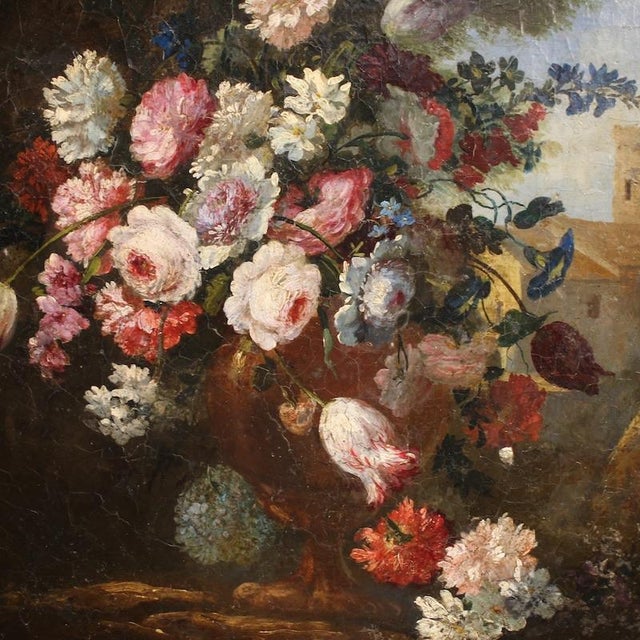Italian Artist, Oval Still Life, 1780, Oil on Canvas For Sale - Image 11 of 16