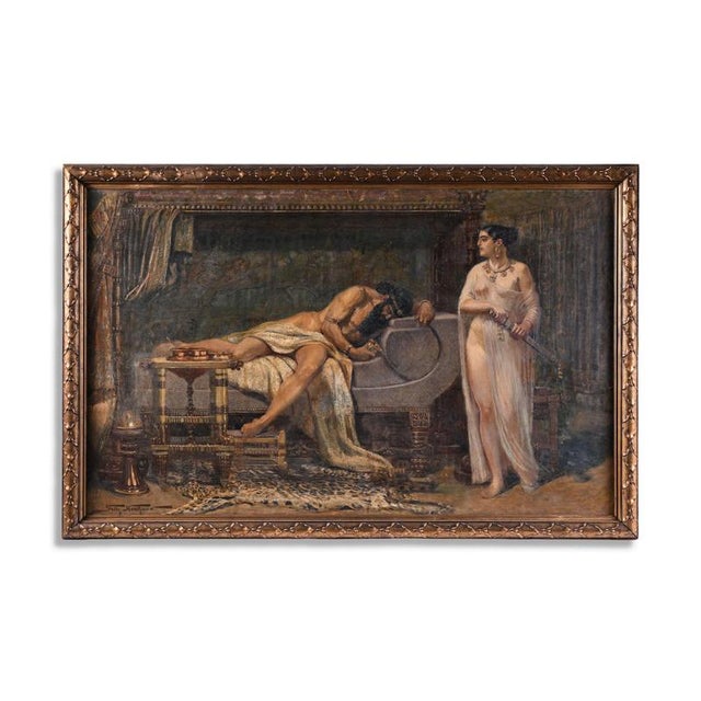 Wood Fritz Neuhaus, Judith and Holofernes, Painting For Sale - Image 7 of 8