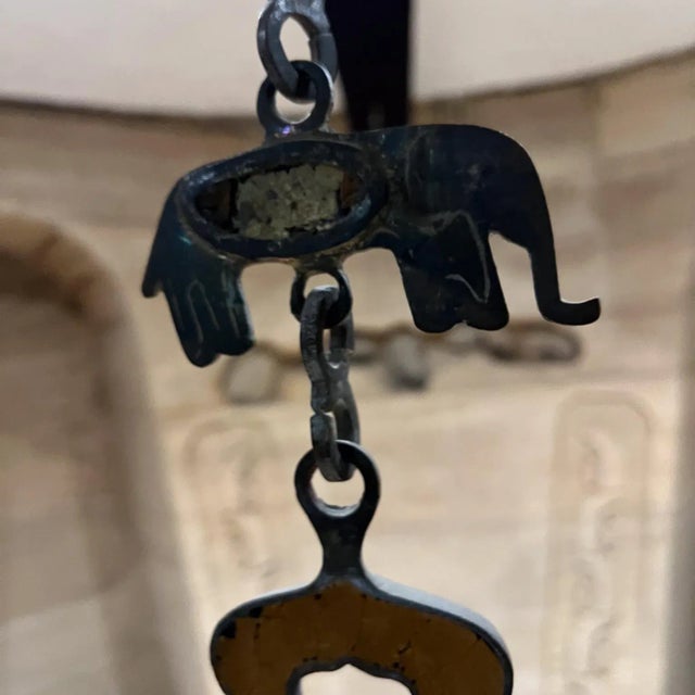 1950s Pepe Mendoza Patinated Brass Lamp Chain Mexico For Sale - Image 11 of 12