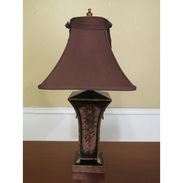 Brandburn Gallery Toleware Regency Decorated Lamp For Sale - Image 9 of 9