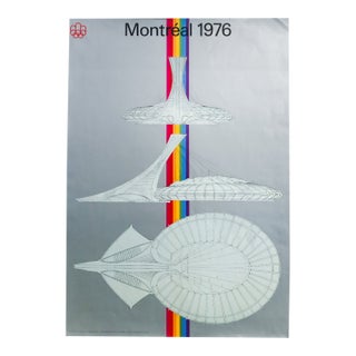 1976 Montreal Olympics Poster - Olympic Stadium (Large) For Sale