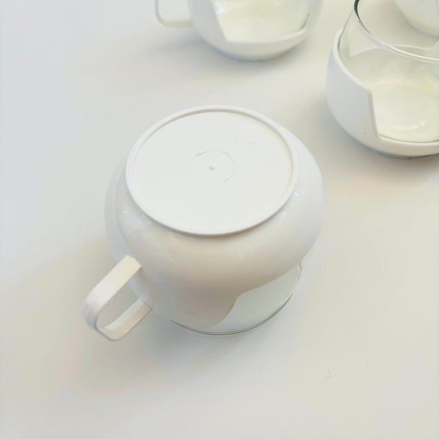 MCM Glass Mugs in Plastic Holders - Set of 6 - Made in Germany For Sale - Image 11 of 11