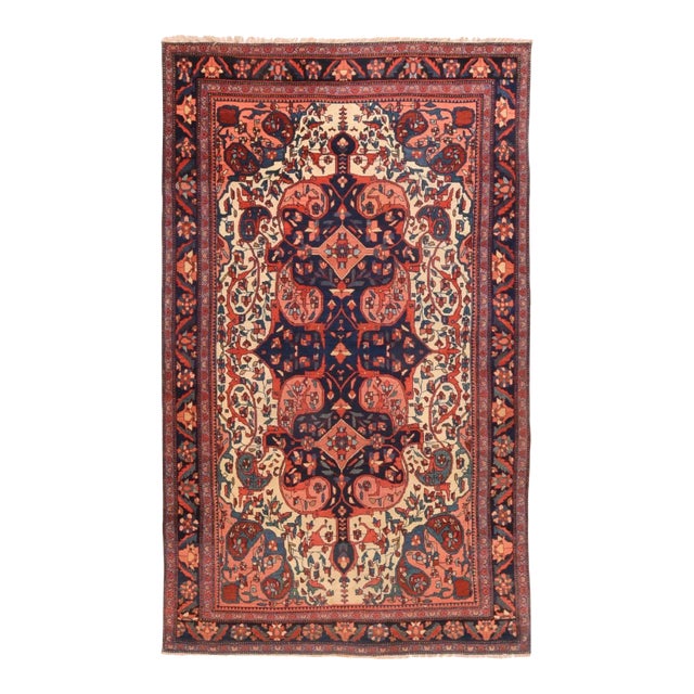 Late 18th Century Antique Sarouk Rug 4'1'' x 6'9'' For Sale