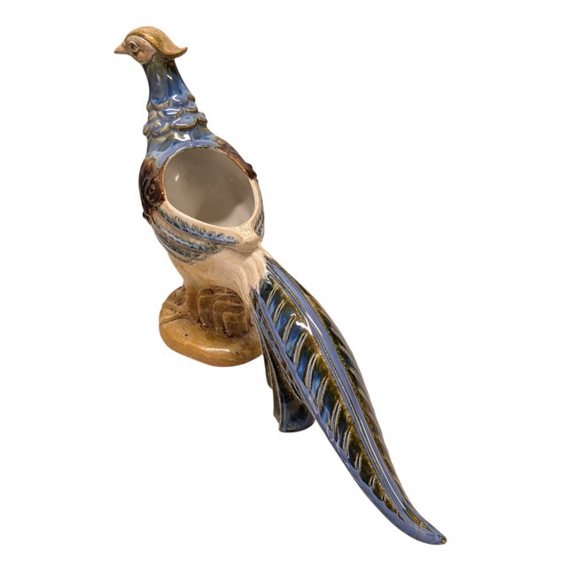 1970s Vintage Ceramic Pheasant Planter For Sale - Image 5 of 8