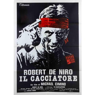 Vintage 2 Sheet Il Cacciatore Poster, Italy, 1970s For Sale