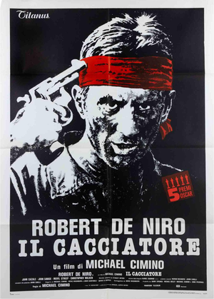 Vintage 2 Sheet Il Cacciatore Poster, Italy, 1970s