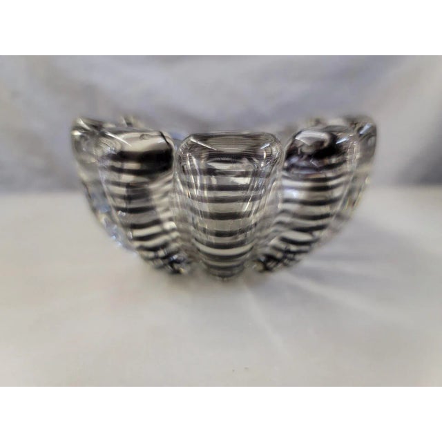 Archimede Seguso Vintage Murano Attributed Summerso Zanfricio Many Lobes, Italian For Sale - Image 4 of 12