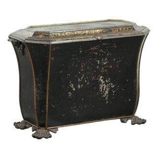 Antique 19th Century Chinoiserie Coal Bin For Sale