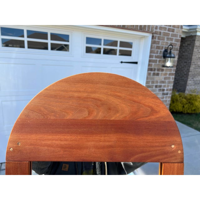 Vintage Mid Century Large Full Length Solid Teak Arched Folding Stand