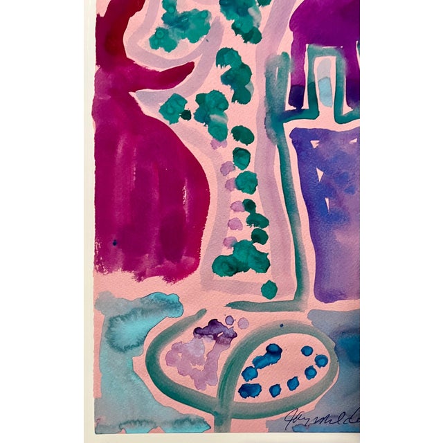 Jay Milder, Abstract Expressionist Landscape Jay Milder Rhino Horn Painting American Pop Art, 1990 For Sale - Image 4 of 6