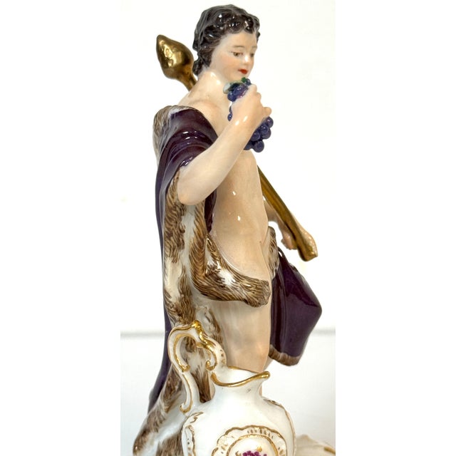 Meissen Porcelain Figure Bacchus with Grapes, Wine Jug, Late 19th/ Early 20th C For Sale - Image 17 of 18