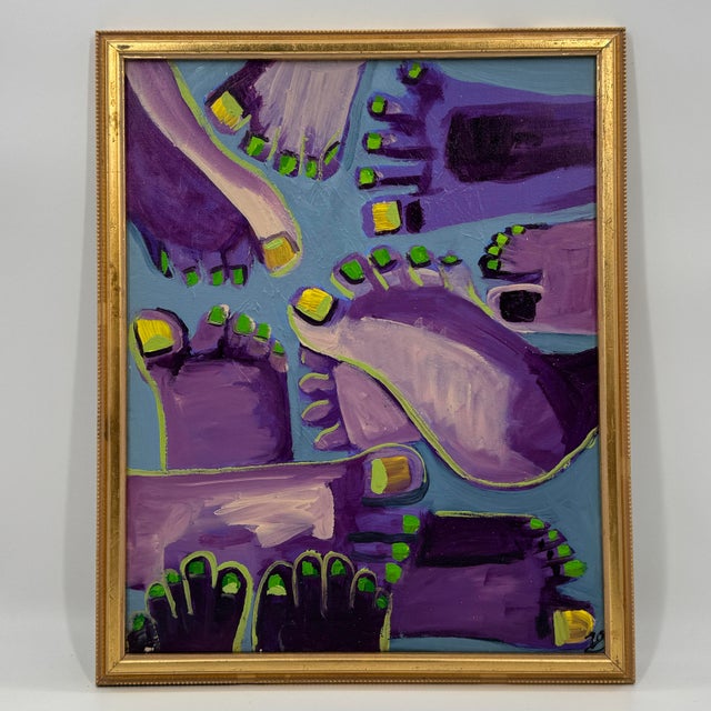 Original Contemporary Feet Painting on Canvas by Valerie Zuñiga For Sale - Image 9 of 12