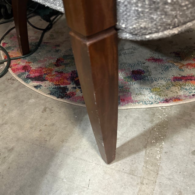 Mid-Century Modern 1970s Mid-Century Wooden Chair With Gray Cushioning For Sale - Image 3 of 7
