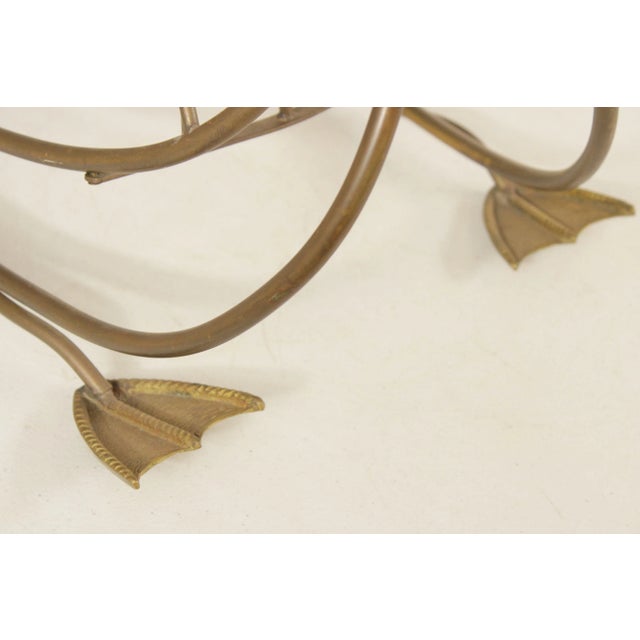 Vintage Brass Goose Magazine Stand For Sale - Image 9 of 13