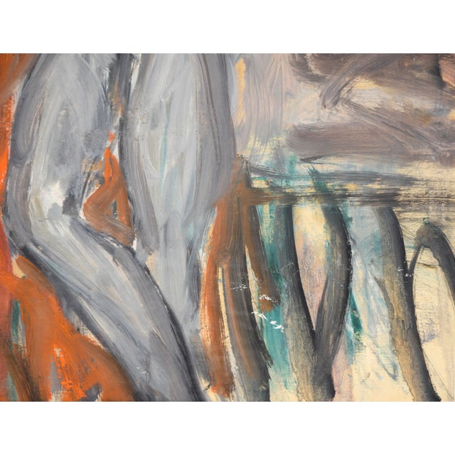 1950s Bay Area Abstract Expressionist Standing Nude by Honora Berg For Sale - Image 5 of 7