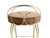 Metal Mid 20th Century Hollywood Regency George Koch Gold and Mauve Vanity Stool Chair For Sale - Image 7 of 14