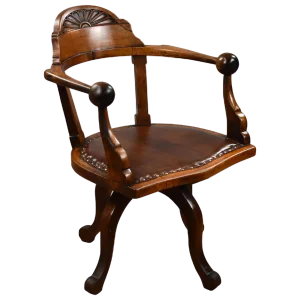 19th Century Victorian English Mahogany Desk Chair