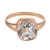 Contemporary Vintage Gia 2.26 Carat Diamond 10k Rose Gold Bezel Ring, Size 7.25 For Sale - Image 3 of 5