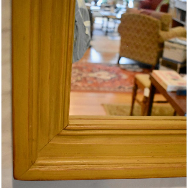 Painted Pine-Framed Wall Mirror For Sale - Image 4 of 8