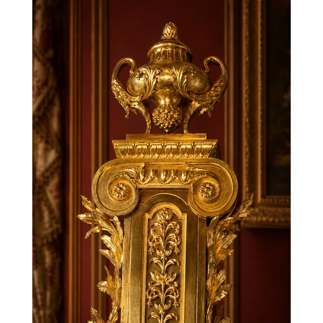 19thC Coeur Paris Louis XVI Gold Bronze Cartel Clock For Sale - Image 11 of 16