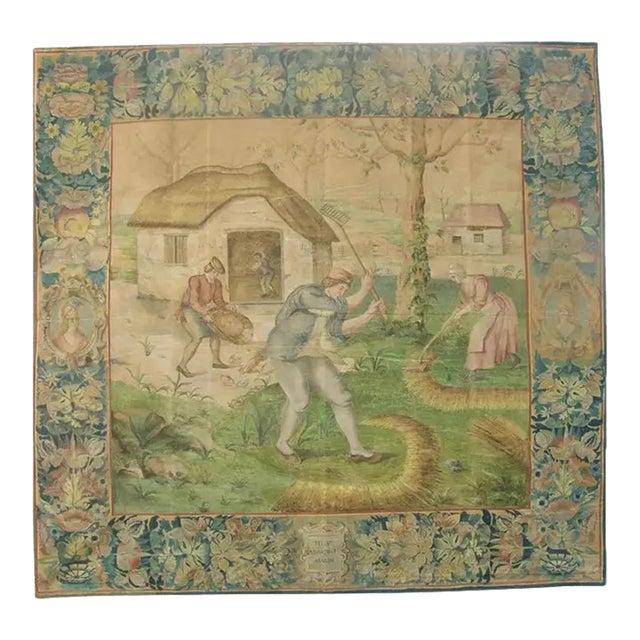 Antique 17th Century Cartoon Tapestry For Sale