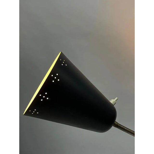3-Arm Floor Lamp with Pierced Metal Matte Shades, 1960s For Sale - Image 6 of 12
