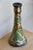 Glass Vintage Glass Vase or Decanter With Overlay Pattern in Green and Gold For Sale - Image 7 of 9