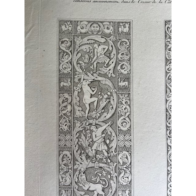 Mid 19th Century Etching Reproduction of Two Cathedral Diptyques by French Artist Nicolas Xavier Willemin For Sale - Image 4 of 7