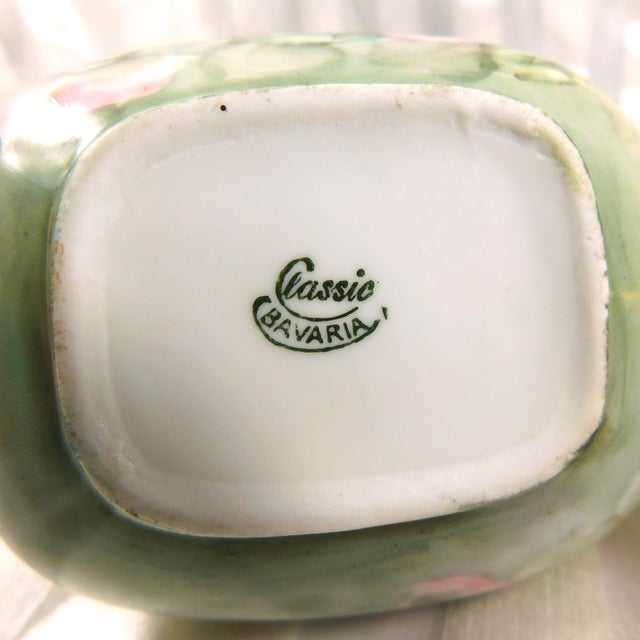 Ceramic 1960s Classic Bavaria Signed Sugar Bowl and Creamer For Sale - Image 7 of 8