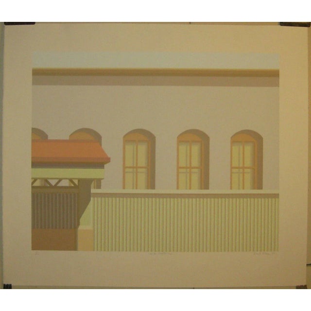 1970s 1979 Ind Pastorale Geometric Silkscreen by Saul Chase For Sale - Image 5 of 13