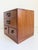 Small, four-drawer Japanese tansu storage chest measuring 11.75" wide x 9.5" deep x 11.75" high. Vintage circa mid-20th...