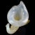 Murano Murano Seguso Vintage 1950s Gold Flecks Opalescent White Italian Art Glass Cornucopia Sculptural Vase For Sale - Image 4 of 7