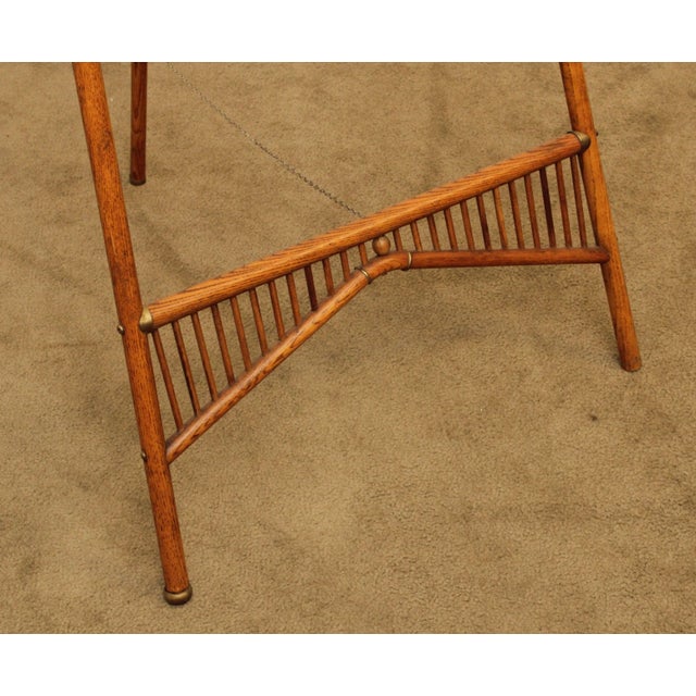 Antique Victorian Oak Stick & Ball Easel For Sale In Philadelphia - Image 6 of 13