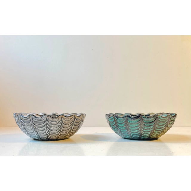 Spiderweb Bowls in Ash-Glazes by Nils Kähler for Hak, 1960s, Set of 2 For Sale - Image 11 of 11