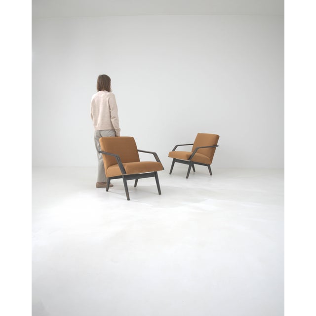 1960s Czechia Upholstered Armchairs - A Pair For Sale - Image 16 of 18