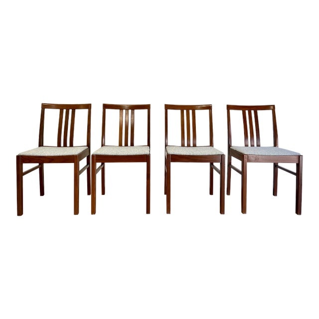Mid Century Modern Dining Chairs, Made in Denmark, Set of 4 For Sale