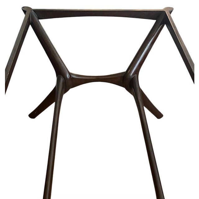 Wood Attribued to Palecek Copenhagen Mid Century Style Mahogany Dining Table - No Glass For Sale - Image 7 of 7
