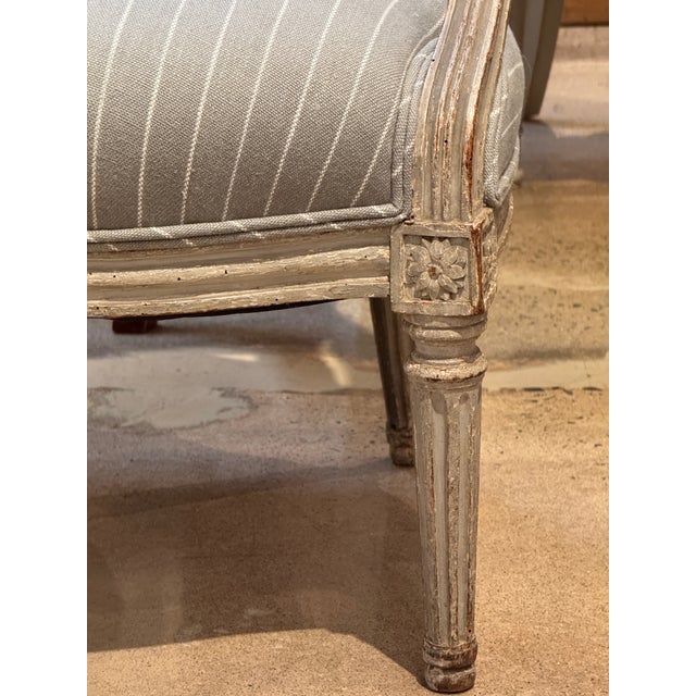 Wood Early 19th Century French Painted Arm Chair For Sale - Image 7 of 9