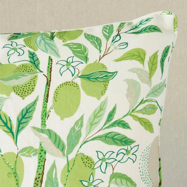 Schumacher Schumacher Citrus Garden Indoor/Outdoor 18" Pillow in Leaf For Sale - Image 4 of 5