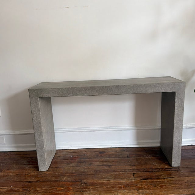 2010s Cb2 Concrete Parsons Waterfall Console For Sale - Image 5 of 12