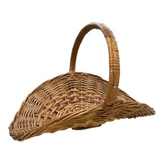 French Flower Harvest Basket For Sale