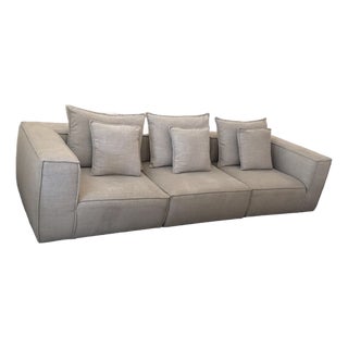 Arhaus Motion Collection Coburn Sofa, Nomad Stone For Sale