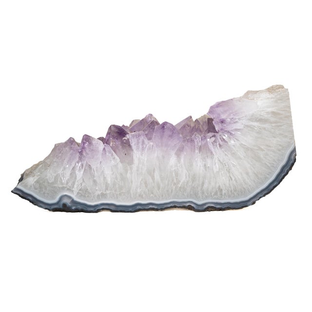 Amethyst Organic Modern Quartz, Amethyst and Agate Tall Sculpture For Sale - Image 8 of 18