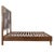 Mid-Century Modern Deco Geo Carved Wood Queen Bed Frame For Sale - Image 3 of 4