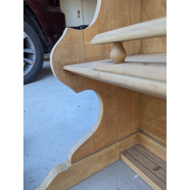 Brown Unfinished 1970s Ethan Allen Open Maple Hutch For Sale - Image 8 of 10