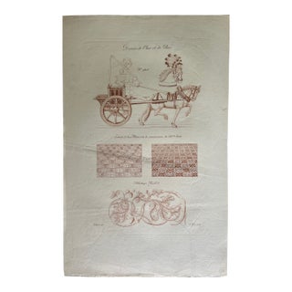 1839 Nicolas-Xavier Willemin French Medieval Manuscript Engraving From Monuments Français Inédits For Sale